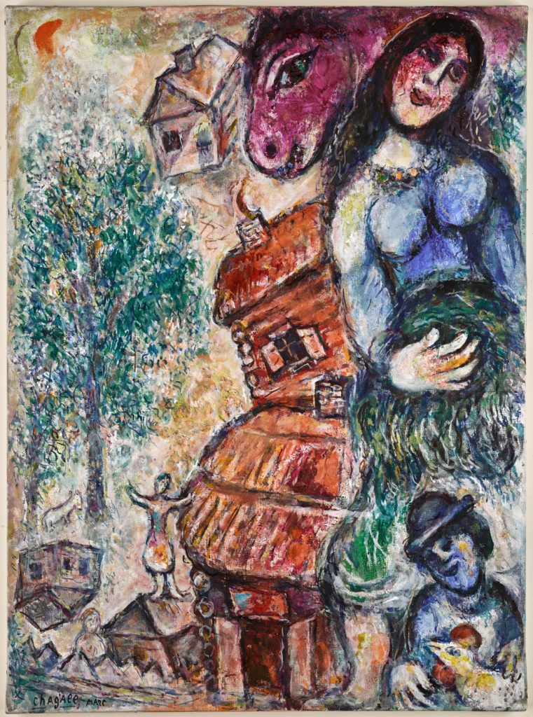 Marc Chagall, Paysage à l’Isba. Courtesy Sotheby's.