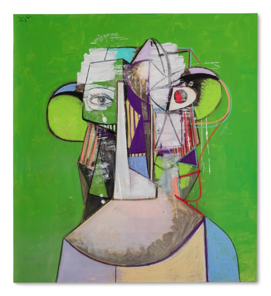 George Condo, Green Head Composition (2013). Courtesy Sotheby's.