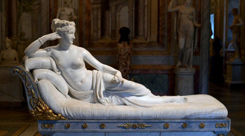 Antonio Canova, Venus Victrix (Paolina Borghese). Image in Public Domain.