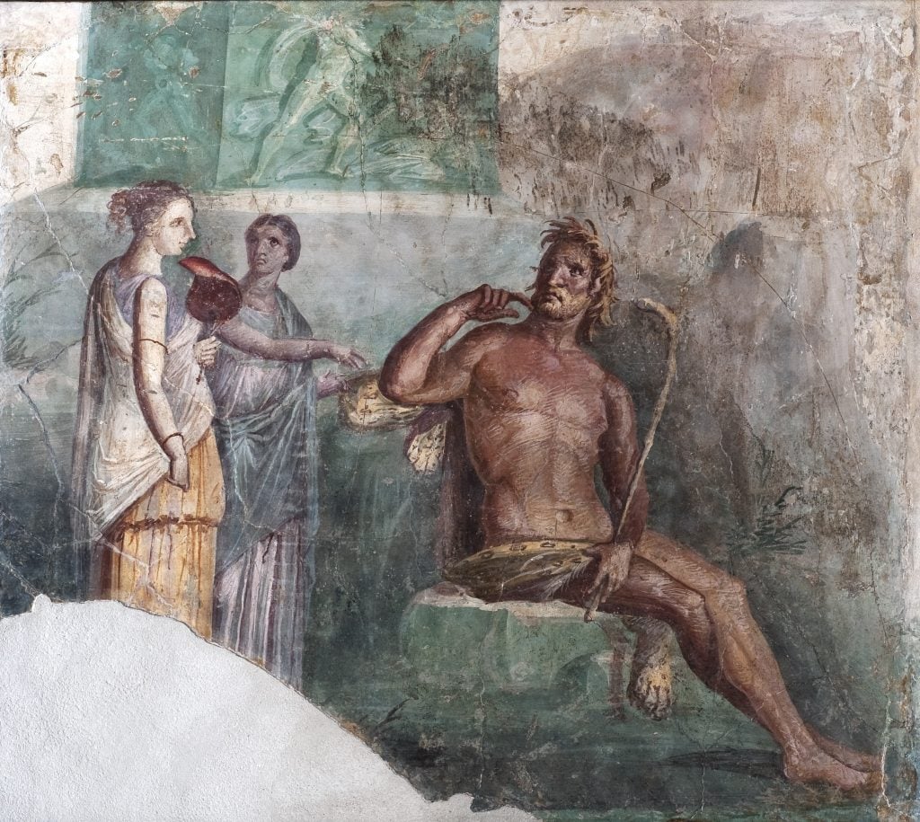<i>Polyphemus and Galatea</i> ( 1st century BCE), Villa at the Royal Stables on Portici, Pompeii. National Archaeological Museum of Naples: MANN 8983 Image © Photographic Archive, National Archaeological Museum of Naples.