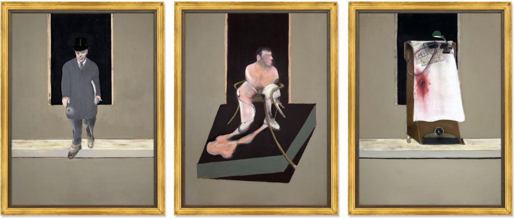 Francis Bacon, Triptych 1986-7. Courtesy Christie's.