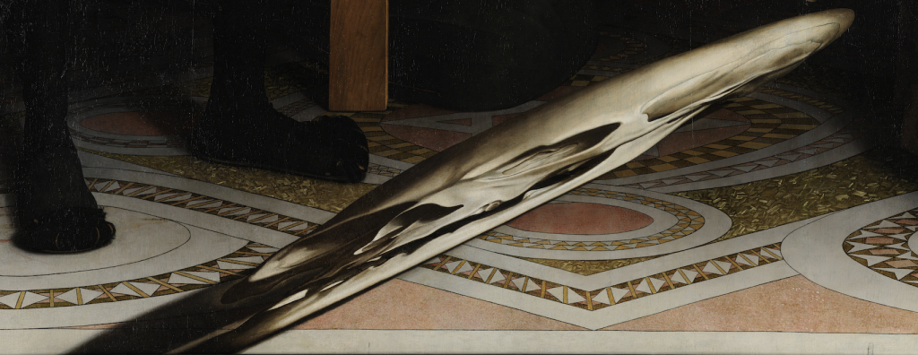 Detail of Holbein's The Ambassadors (1533).