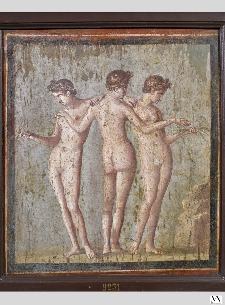 The Three Graces (1st century CE), Masseria di Cuomo – Irace, Pompeii. National Archaeological Museum of Naples. Image © Photographic Archive, National Archaeological Museum of Naples.