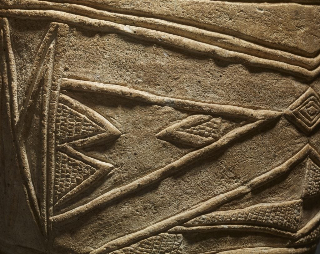 Burton Agnes chalk drum, detail. 3005–2890BC. Photo: © The Trustees of the British Museum