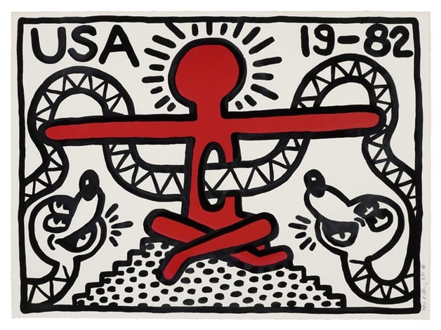 Keith Haring, USA 19-82 (1982). Courtesy of Rosenfeld Gallery.
