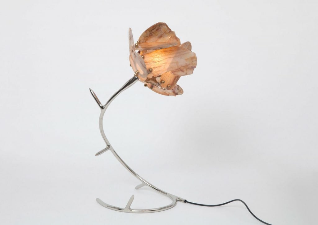 Chen Chen and Kai Williams, <em>Stone Rose Table Lamp</em> (2022). Photo courtesy of Casa Perfect.