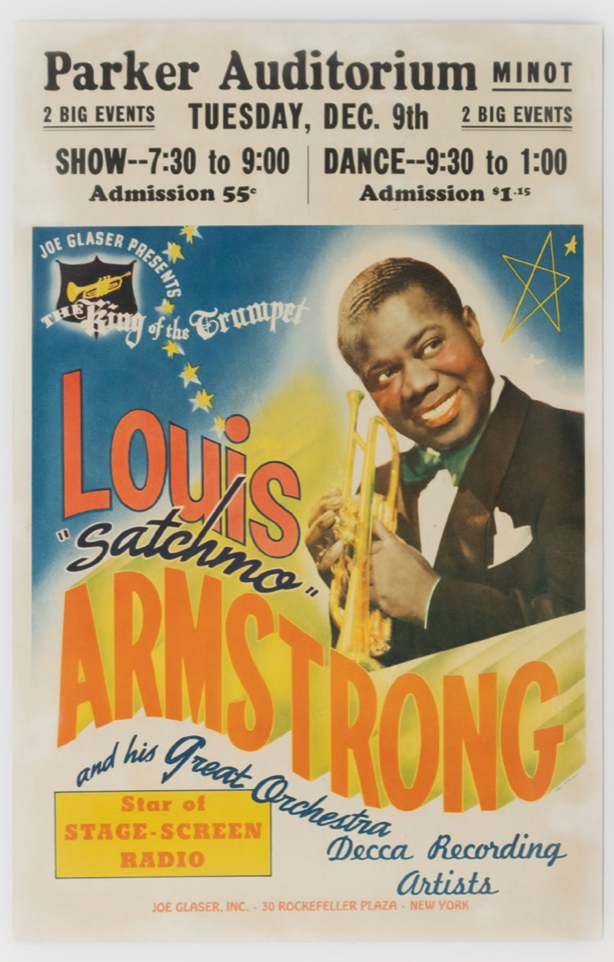Louis Armstrong poster. Collection of Ralph DeLuca. Photo courtesy of Salon 94, New York. 
