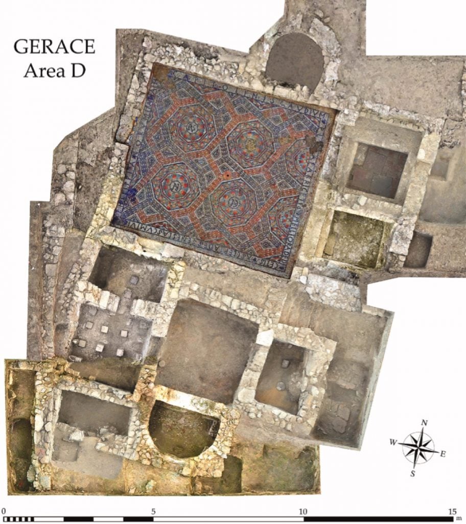 Composite photo of the Gerace bathhouse as excavated between 2016 and 2019. Photo by Lorenzo Zurla.