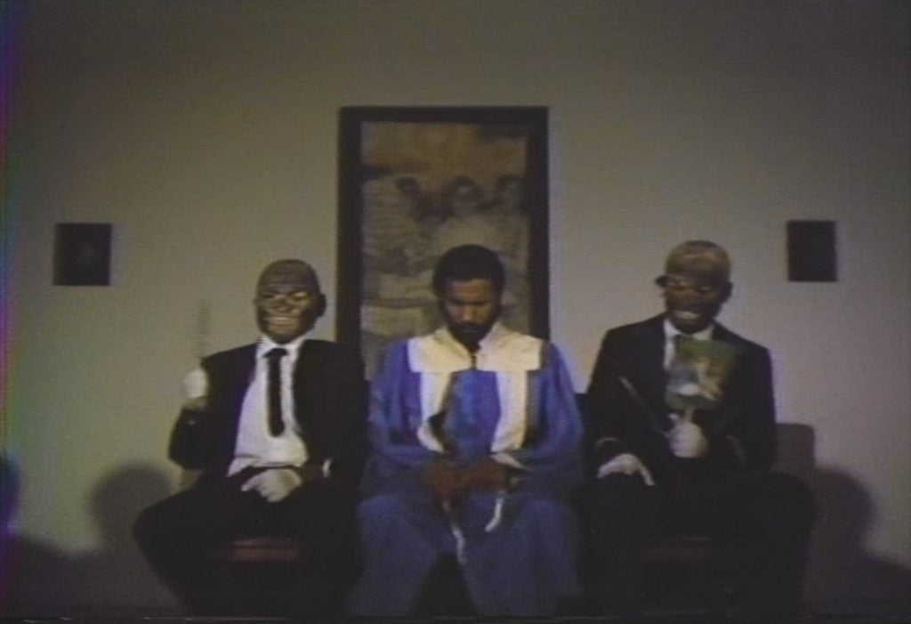 Ulysses Jenkins, <i>Two-Zone Transfer</i>, video still (1979). Courtesy of the artist, Electronic Arts Intermix, and the Hammer Museum.
