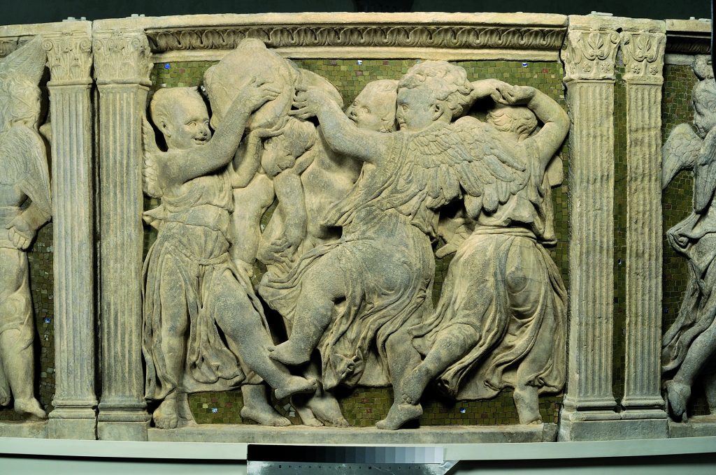Donatello and Michelozzo, <em>Dance of Spiritelli</em> (1434–38). Collection of the Museo dell’Opera del Duomo, Prato, Diocese of Prato.