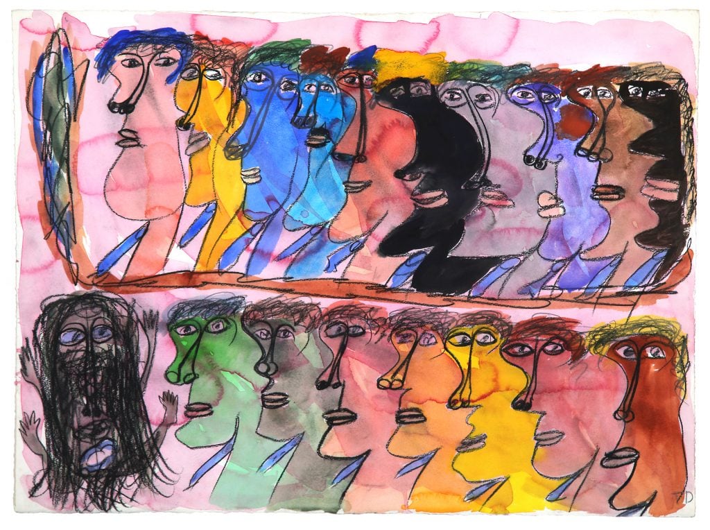 Untitled (early 1990s). Graphite, pastel, watercolor, and gouache on paper.