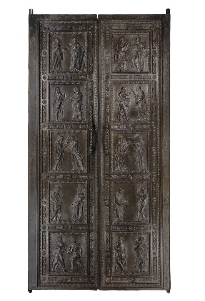 Donatello, Leaves of the Door of the Martyrs</em> (ca. 1440–42). Collection of the Basilica of San Lorenzo, Old Sacristy, Opera Medicea Laurenziana, Florence. Photo by Bruno Bruchi.