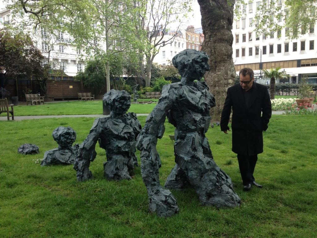 David Breuer-Weil with Emergence in Hanover Square.  Photography by Sam Roberts.