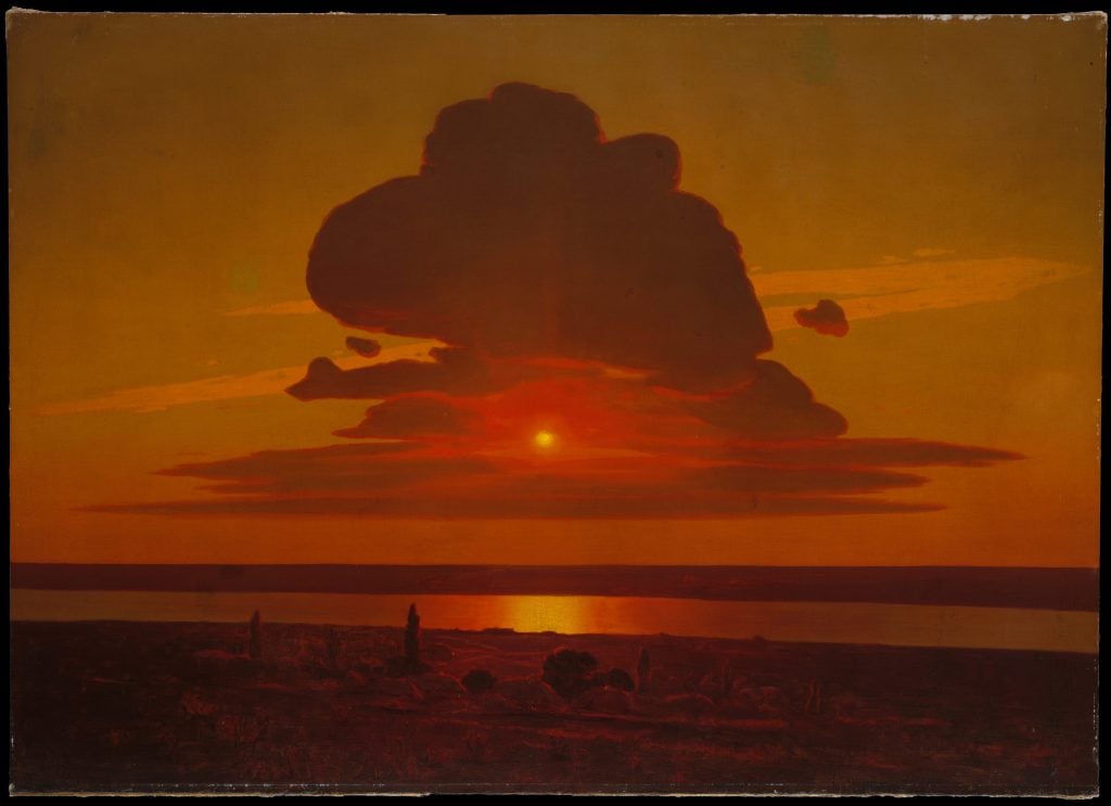Arkhip Kuindzhi, Red Sunset on the Dnieper (1905-08). Collection of the Metropolitan Museum of Art in New York