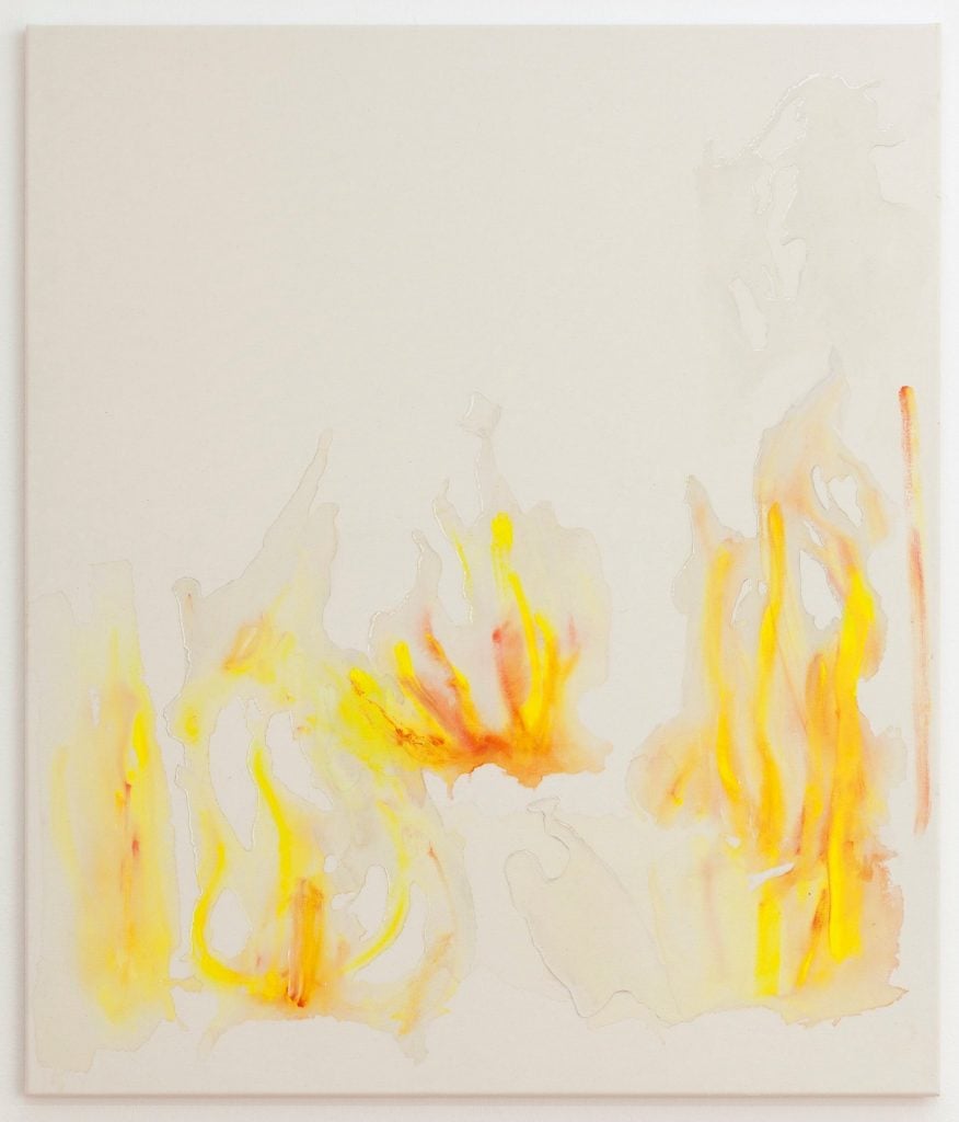 Helene Appel, Ohne Titel (Wasser/Flammen) (2020). Courtesy of Galerie Rüdiger Schöttle Munich.