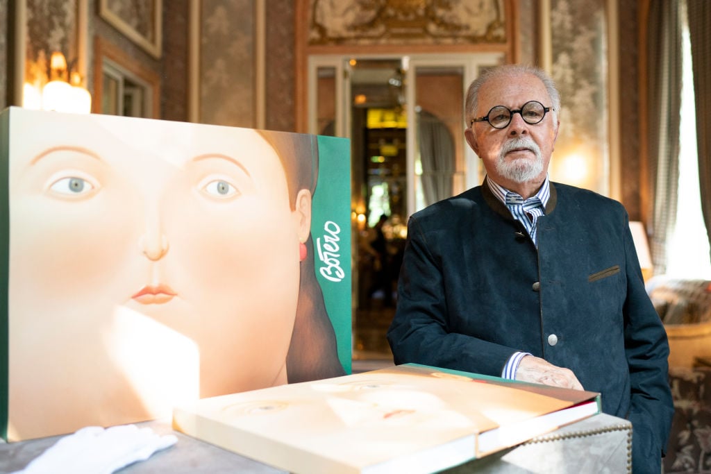 he teacher Fernando Botero during the presentation of the book Women of Botero (Las mujeres de Botero) Madrid, Spain. October 9, 2018 (Photo by Oscar Gonzalez/NurPhoto via Getty Images)