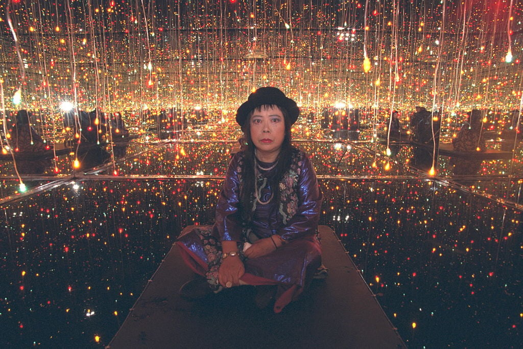 Yayoi Kusama exhibition at 3 Venues, in Paris. Photo by Alain Nogues/Sygma/Sygma via Getty Images.