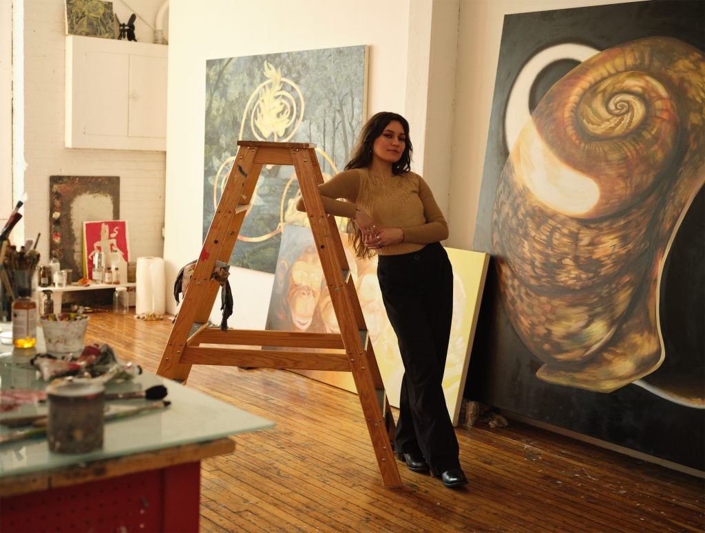 Kat Lyons in her studio. Photo: Reggie McCafferty.
