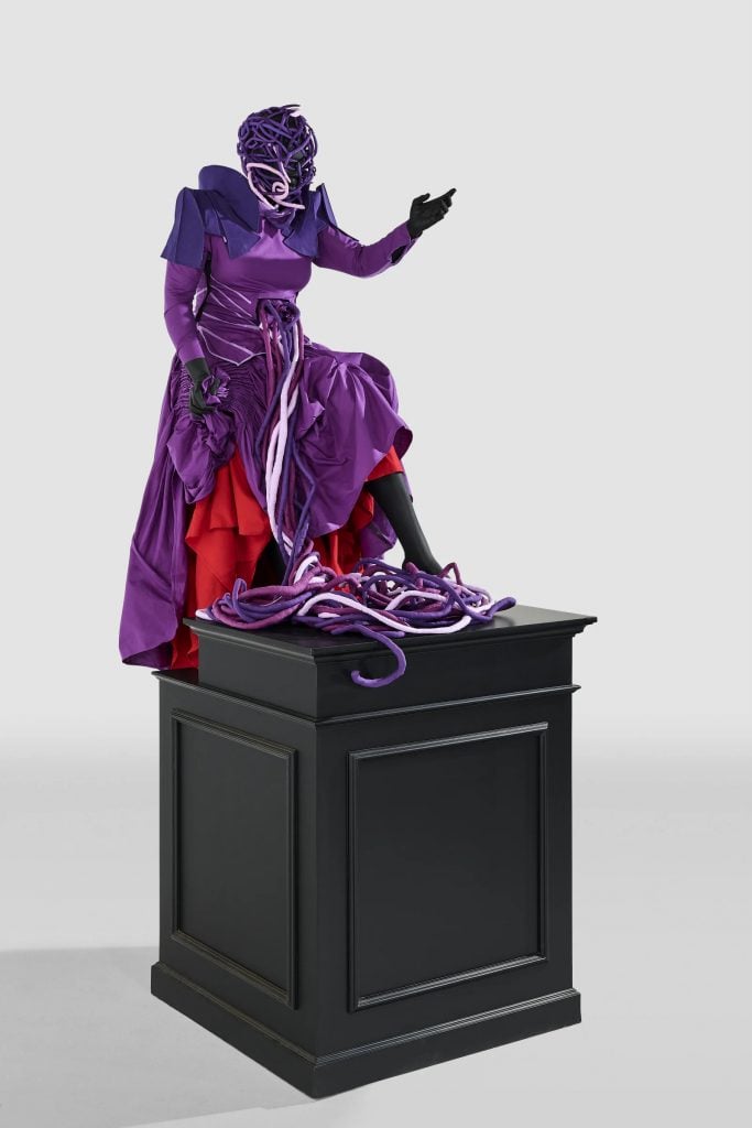 Mary Sibande, Ascension of the Purple Figure (2016). Photo courtesy of Kavi Gupta, Chicago,