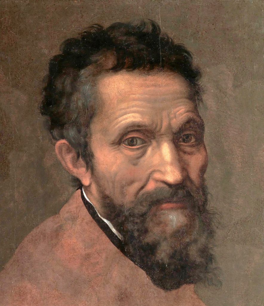 Michelangelo, Portrait by Daniele da Volterra (circa 1545). Image in the public domain.