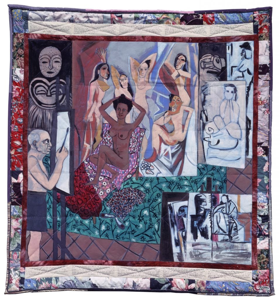 Faith Ringgold, <i>Picasso’s Studio: The French Collection Part I, #7 </i> (1991). © Faith Ringgold / ARS, NY and DACS, London, courtesy ACA Galleries, New York 2022.