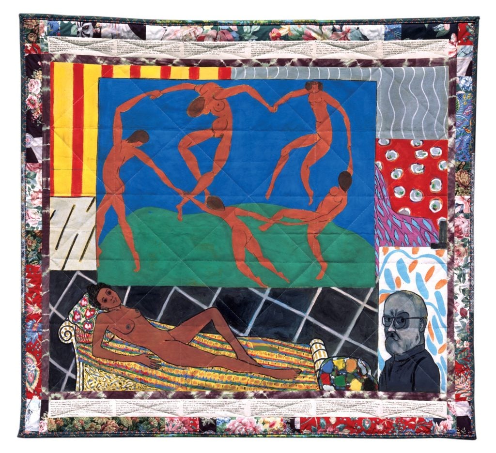 Faith Ringgold, Matisse’s Model: The French Collection Part I, #5 (1991). © Faith Ringgold / ARS, NY and DACS, London, courtesy ACA Galleries, New York 2022.