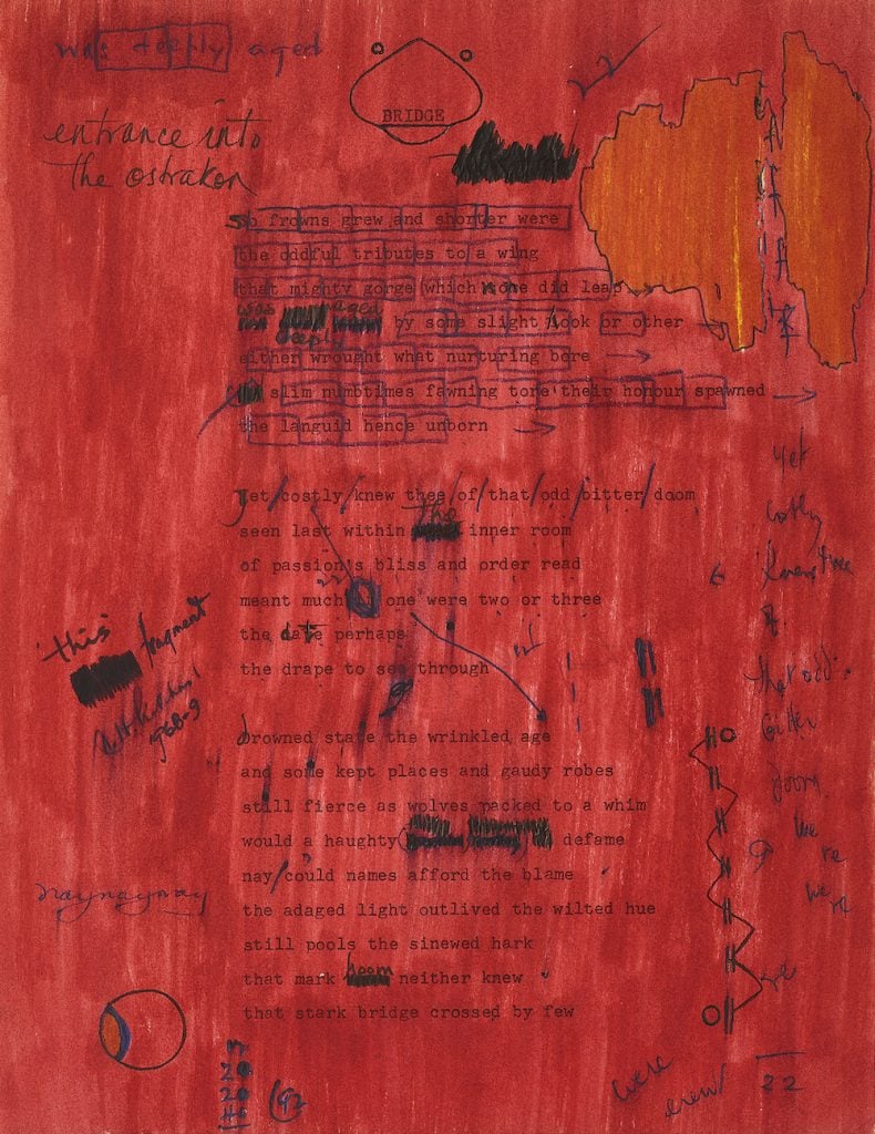 N. H. Pritchard, <i>Red Abstract / fragment</i> (1968–69).