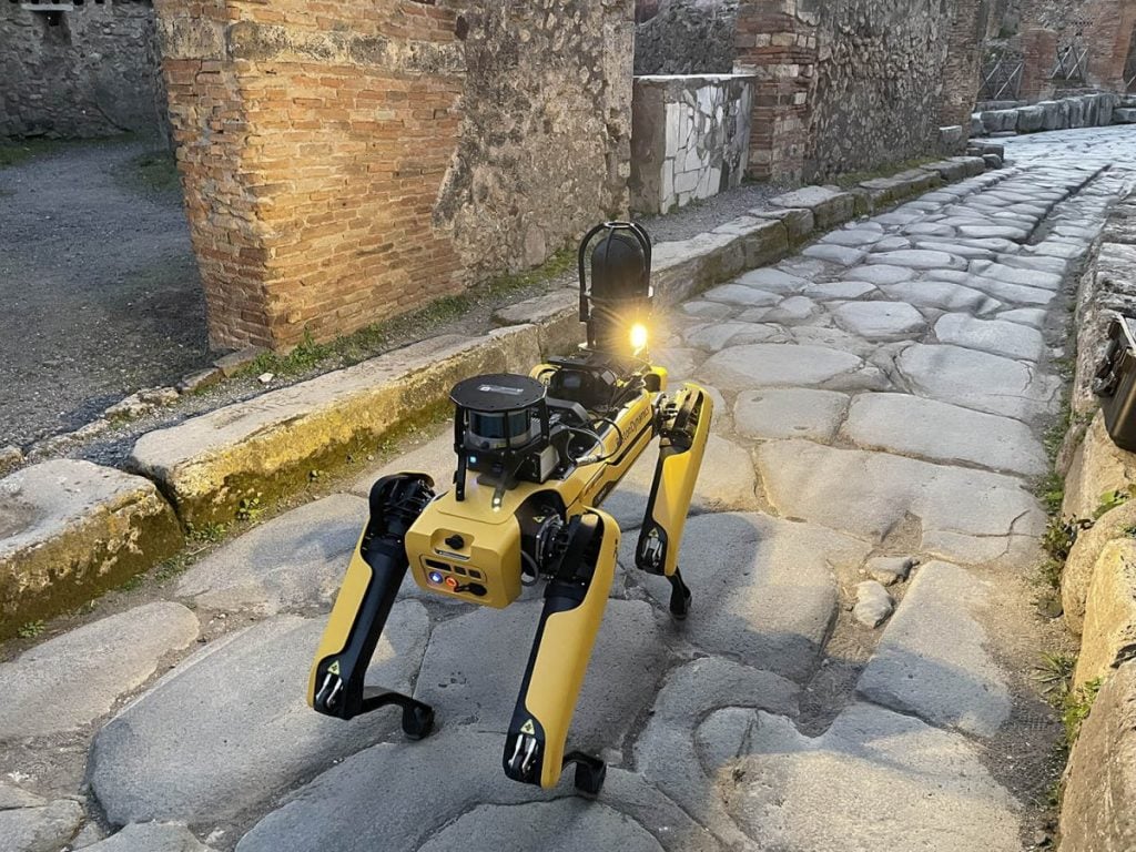 Boston Dynamics's Spot robot at Pompeii. Photo: Archaeological Park of Pompeii.