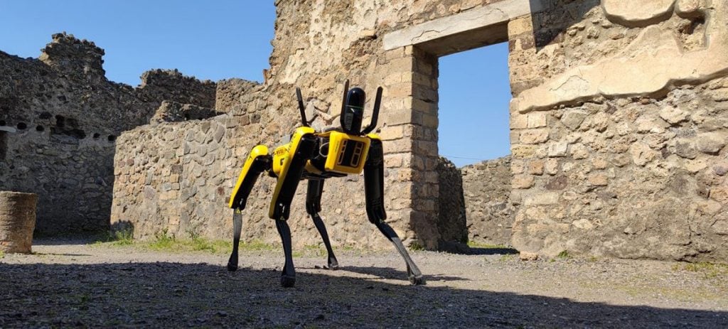 Boston Dynamics's Spot robot at Pompeii. Photo: Archaeological Park of Pompeii.
