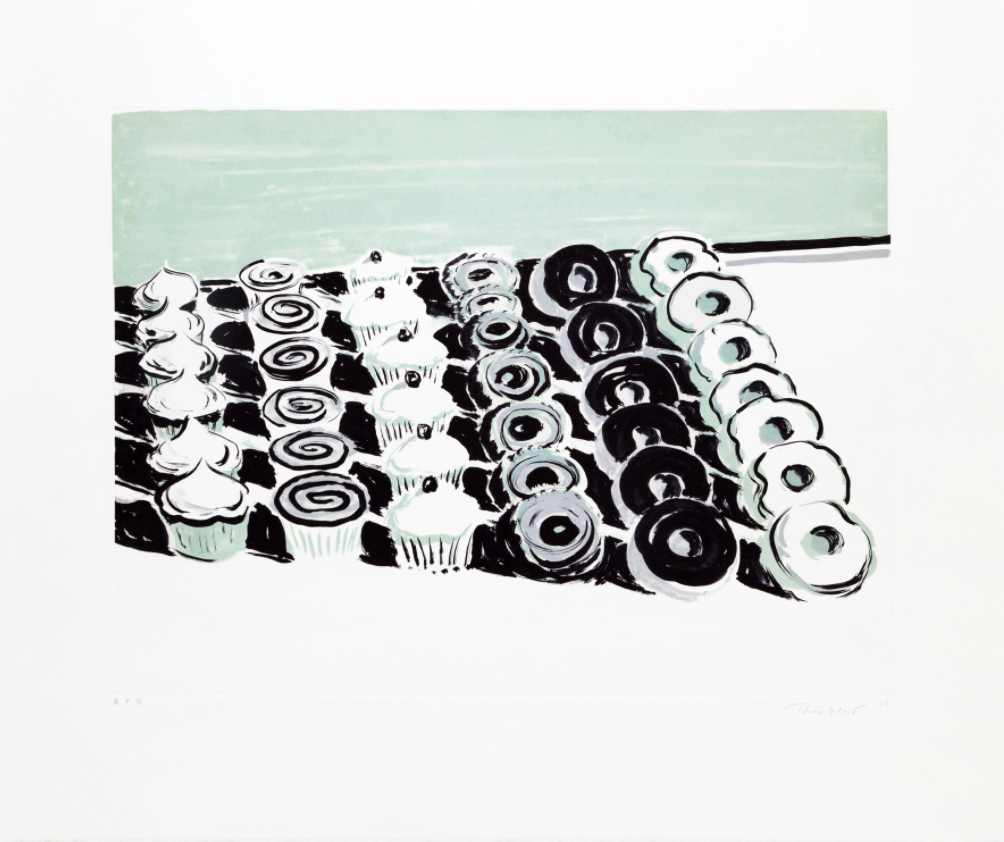 Wayne Thiebaud, Cupcakes and Donuts (2006). Live now in Premier Prints & Multiples on Artnet Auctions. Est. $15,000–20,000.