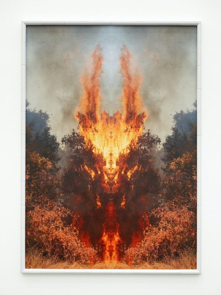 Julius von Bismarck, Fire with Fire #1 (2020). Courtesy of Sies + Höke Galerie.