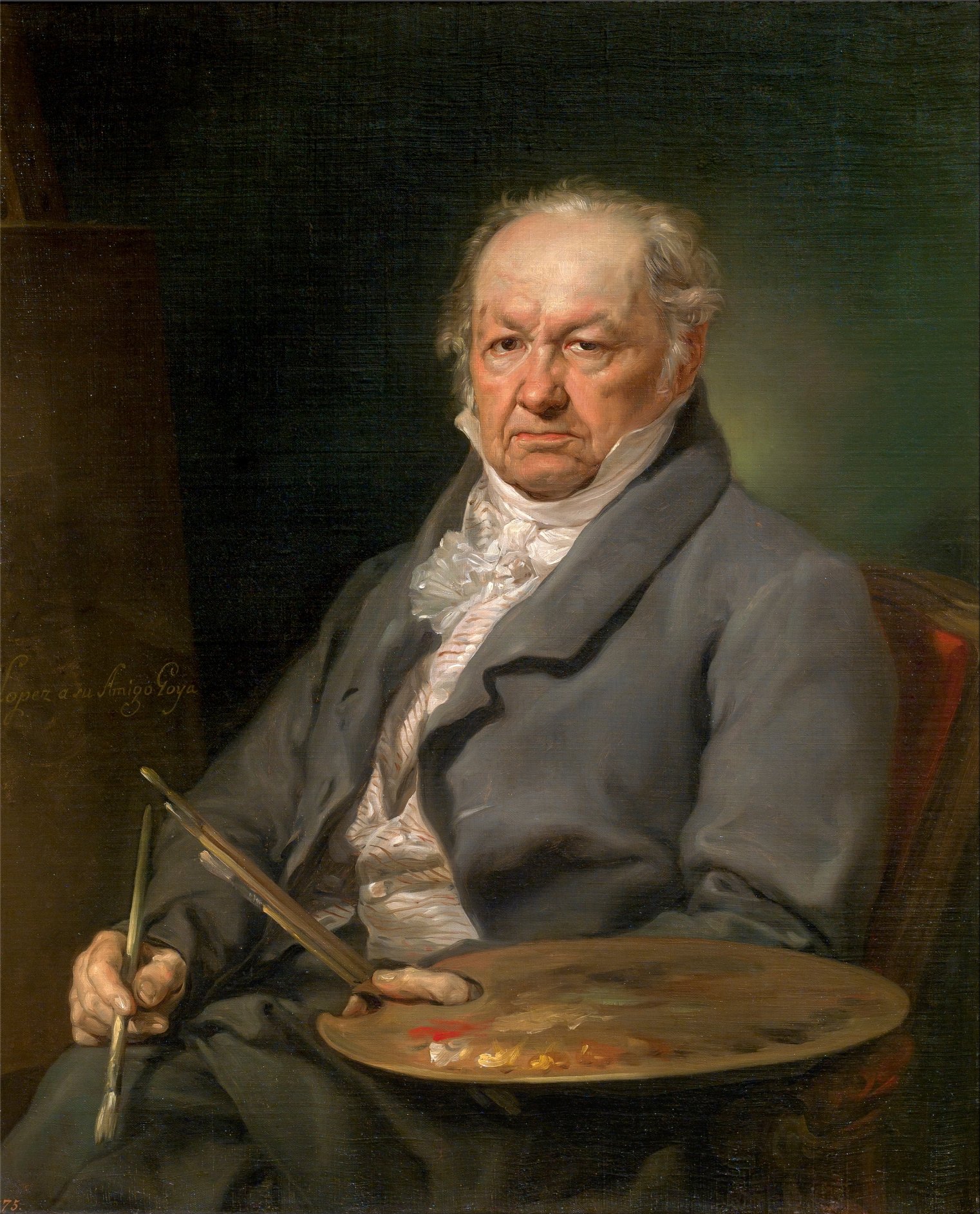 Portrait de Goya par Vicente López Portaña, v.  1826. Musée du Prado, Madrid.