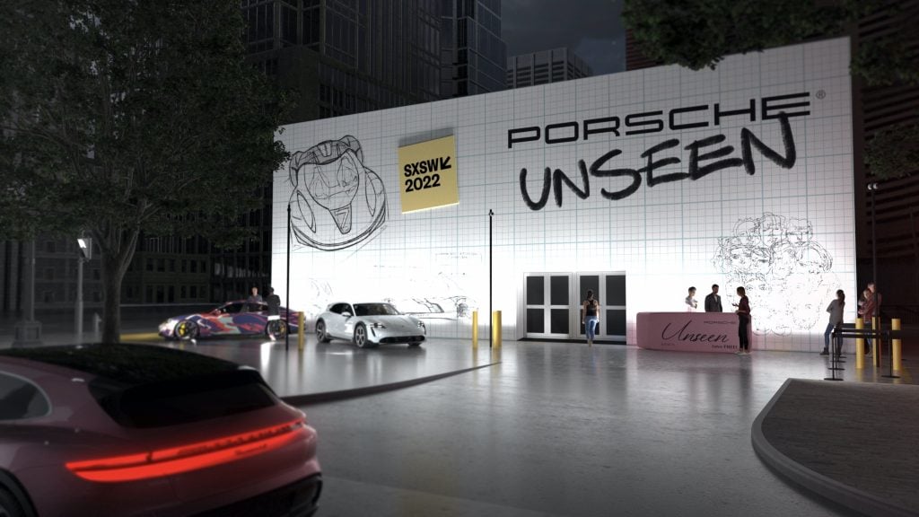 Outside the “Porsche Unseen” installation at SXSW. Courtesy of Porsche.
