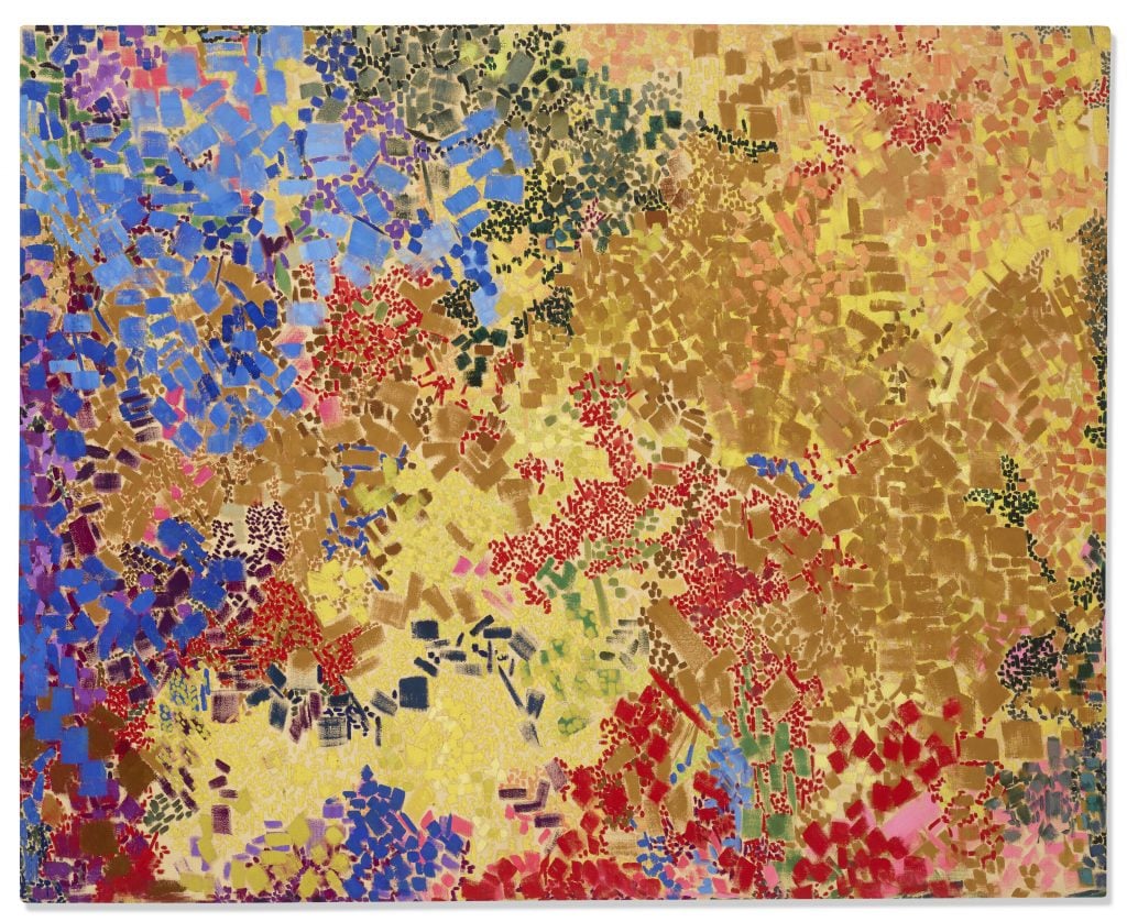 Lynne Drexler, <i>Flowered Hundred</i> (1962). Courtesy of Christie's.