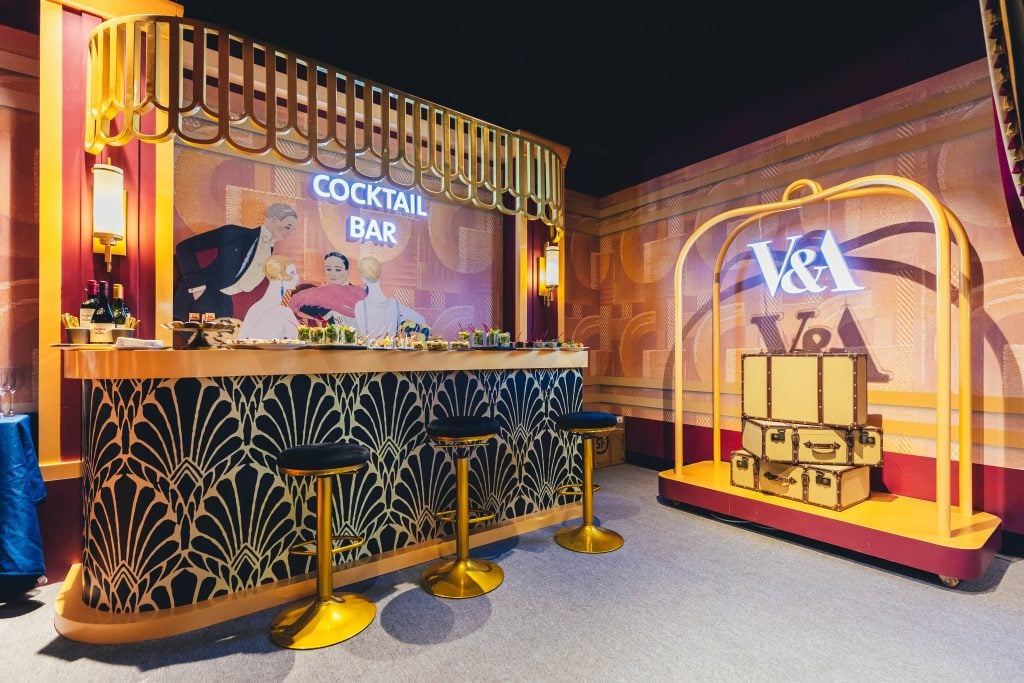 The Cocktail Bar at the Grand Time Hotel is the perfect venue for selfies before hitting the check-out counter with a bag full of Art Deco merch. (Photo courtesy of Victoria & Albert Museum)