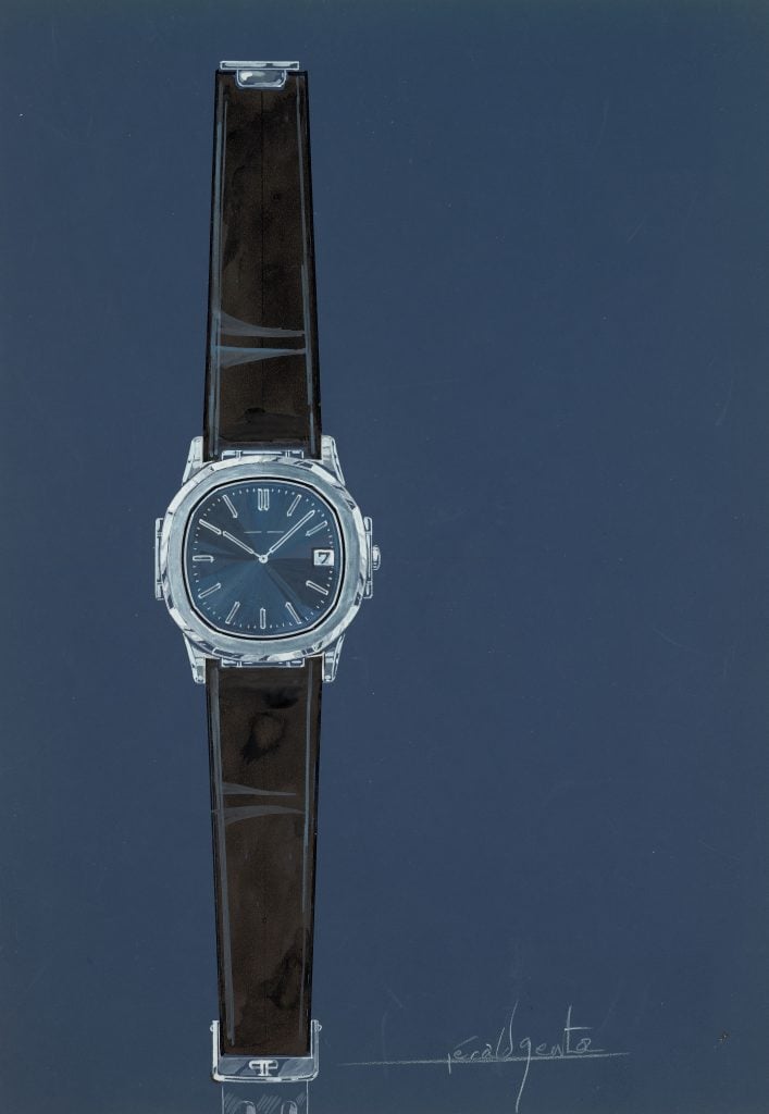 One of Genta's original designs for the Patek Philippe Nautilus. Courtesy of Sotheby's.