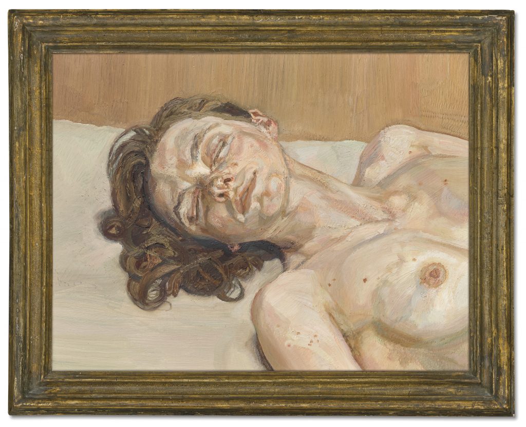 Lucian Freud, <i>Girl with Closed Eyes </i> (1986-87). Courtesy of Christie's Images, Ltd.