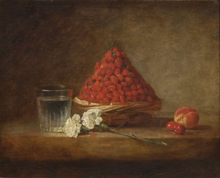 Jean-Baptiste-Siméon Chardin, <i>Le panier de fraises des bois</i>. Courtesy of ArtCurial.