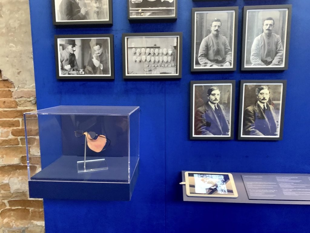 Display dedicated to the facial prosthetics of Anne Coleman Ladd. Photo by Ben Davis.