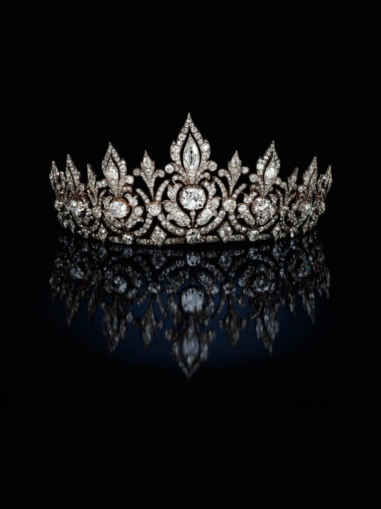 Diamond tiara (1880s).  Photo courtesy of Sotheby's London. 
