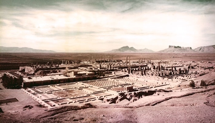 The ruins of Persepolis, view from the southeast. Image courtesy of Ali Mousavi
