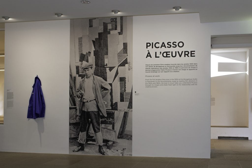 Artist Oriol Vilanova's jacket artwork in the exhibition. 
