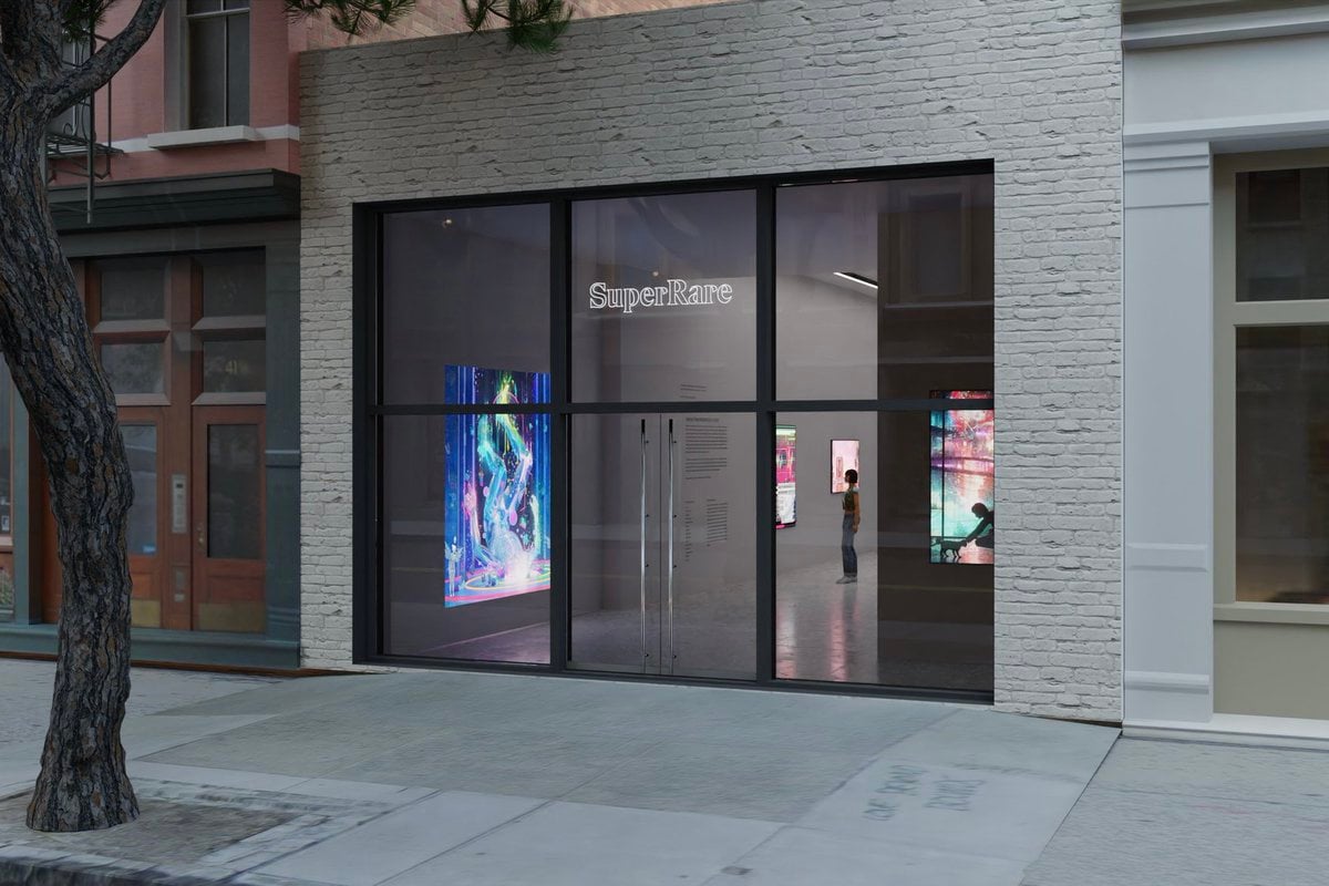 A rendering of the SuperRare Gallery, opening in May, 2022. Courtesy of SuperRare.