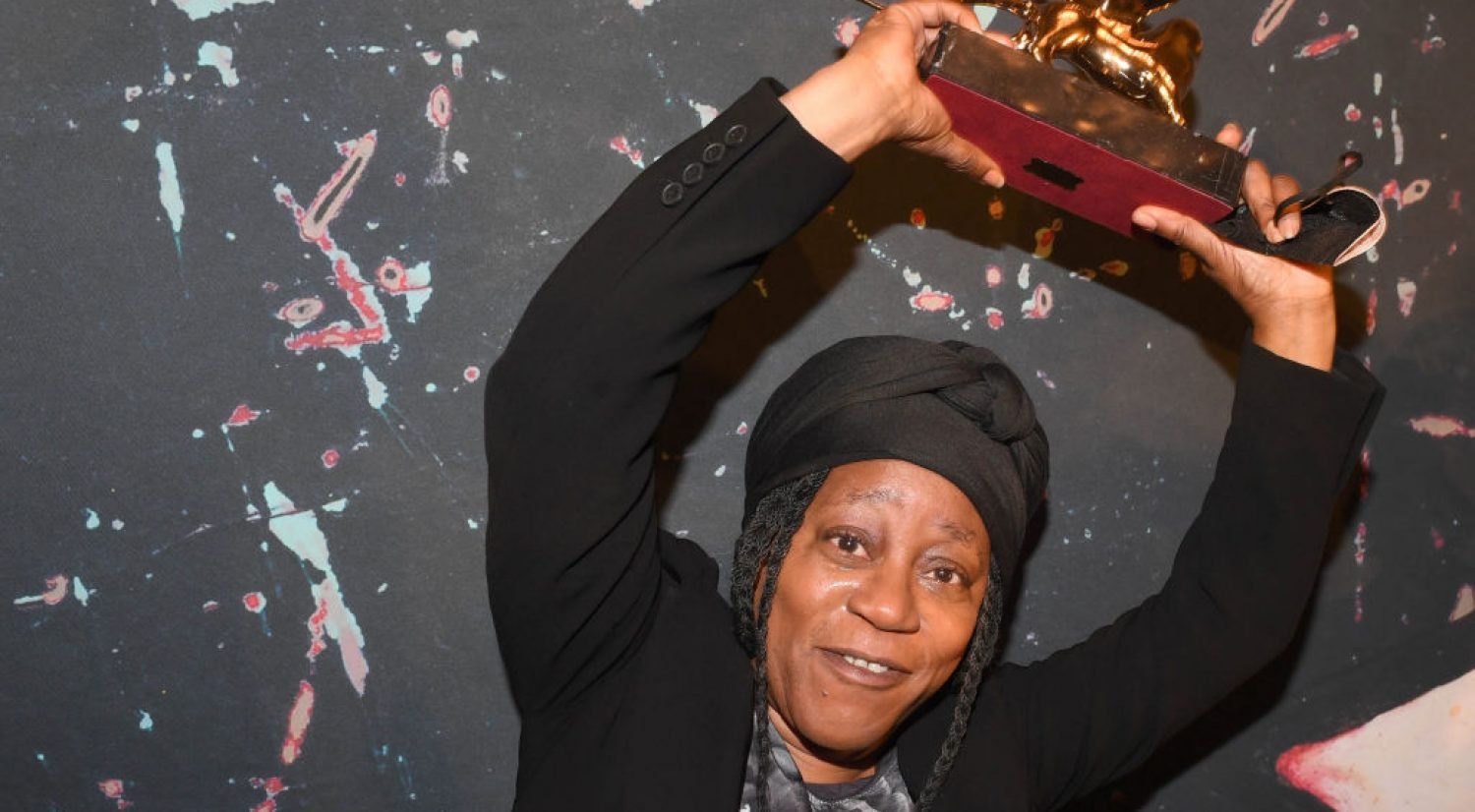 The Golden Lion for the best national pavilion was awarded to Great Britain at the 59th Art Biennale with the artist Sonia Boyce. Photo by Felix Hörhager/picture alliance via Getty Images.