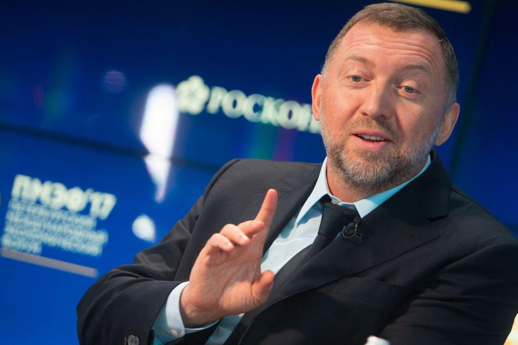 Oleg Deripaska attends a session of the St. Petersburg International Economic Forum (SPIEF), Russia, June 1, 2017. (Photo by Igor Russak/NurPhoto via Getty Images)