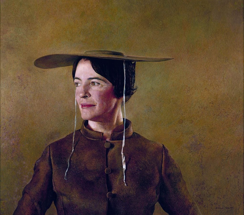 Andrew Wyeth's portrait of his wife Betsy, <i>Maga's Daughter</i> (1966). Collection of the Wyeth Foundation for American Art. © 2022 Andrew Wyeth/Artist Rights Society (ARS). 
