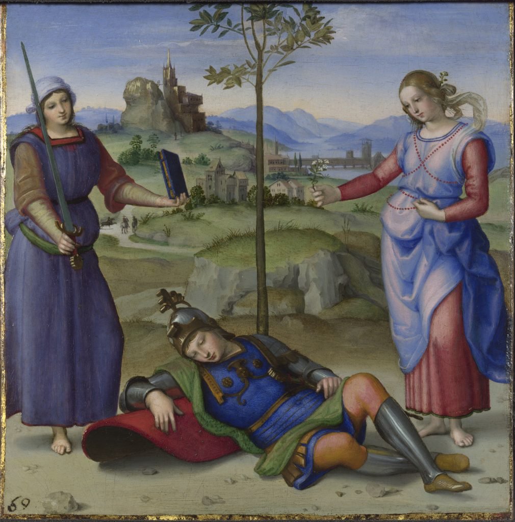 Raphael, <I>An Allegory ('Vision of a Knight')</i> (ca. 1504). © The National Gallery, London