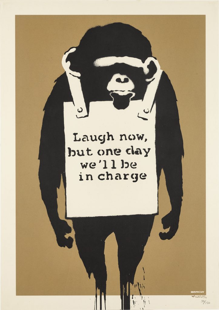 Banksy, Laugh Now. Courtesy of StartEngine.