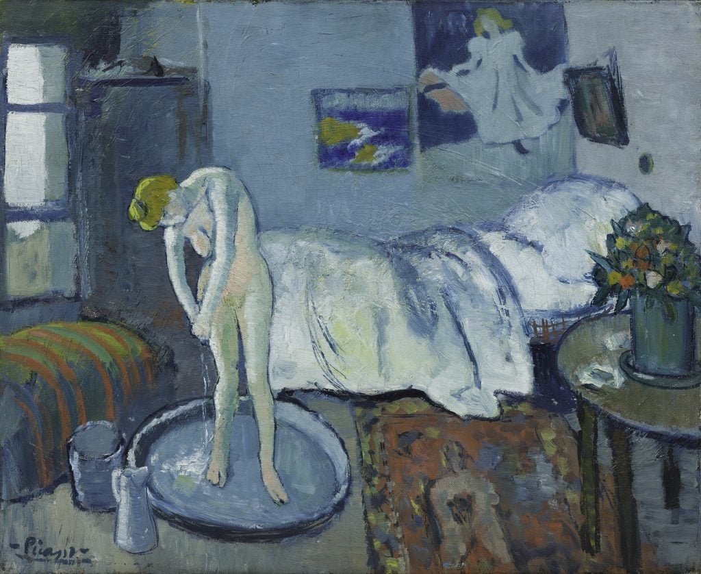 Pablo Picasso, The Blue Room (1901). © 2022 Estate of Pablo Picasso / Artists Rights Society (ARS), New York