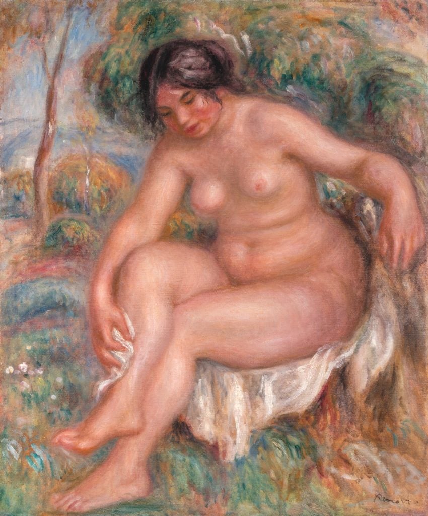 Pierre-Auguste Renoir, <i>Nu s'essuyant </i>(1912). Courtesy of Sotheby's.